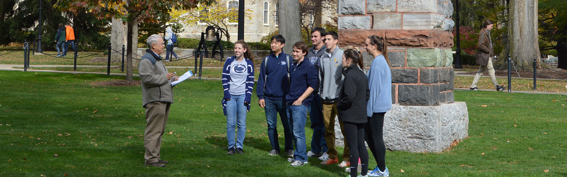 Students by Obelisk