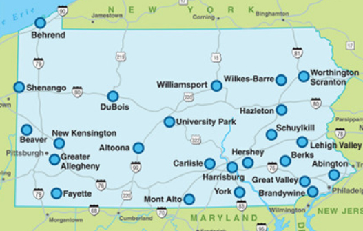 map of commonwealth